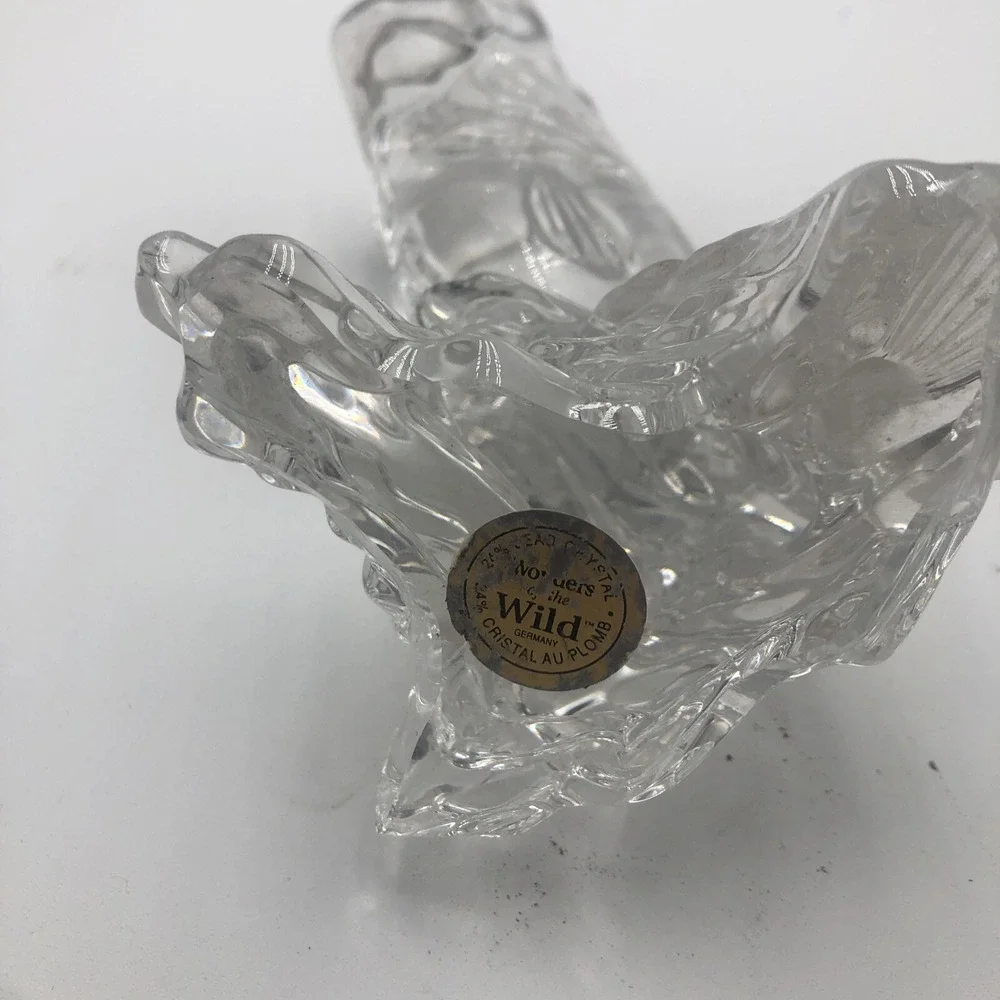 BASS FISH FIGURINE‎ Rare Germany Crystal Wonders of The Wild #989 Princess House